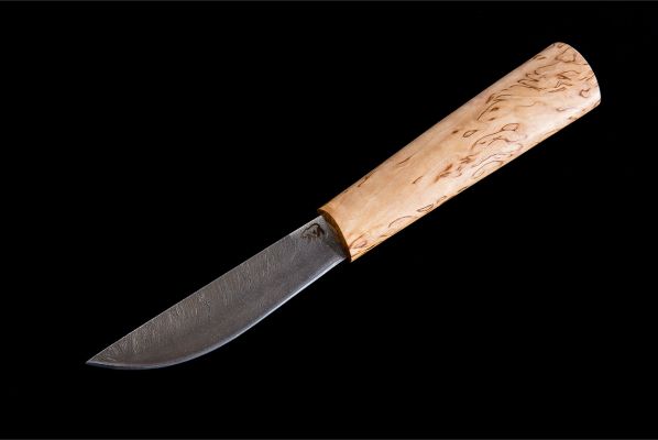 Якутский нож, малый <span>(дамасская сталь 1200 слоёв, рукоять карельская береза)</span>
