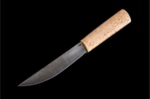 Нож Севера , большой <span>(дамасская сталь 1200 слоёв, рукоять карельская береза)</span>