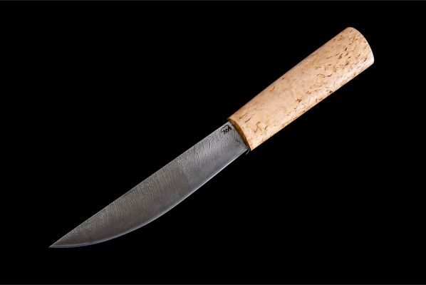 Якутский нож, большой <span>(дамасская сталь 1200 слоёв, рукоять карельская береза)</span>