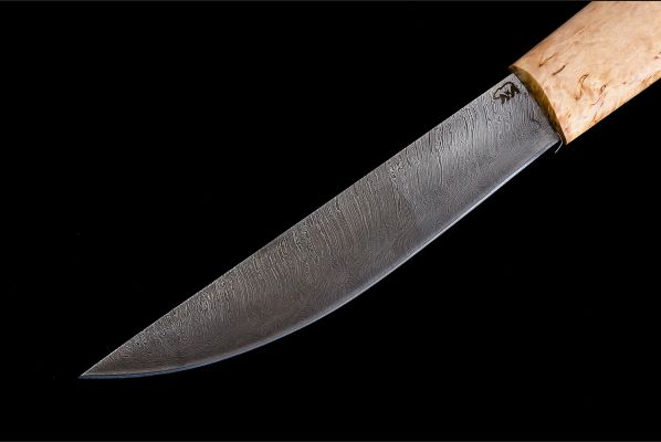 Якутский нож, большой <span>(дамасская сталь 1200 слоёв, рукоять карельская береза)</span>