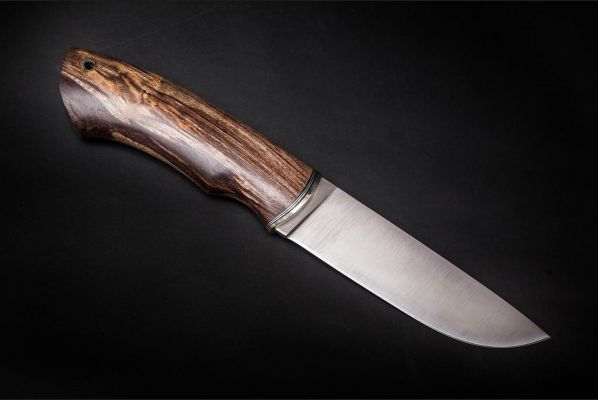 Нож Боровик - Premium <span>(S390, стабилизированная карельская берёза, мозаичный пин под темляк)</span>