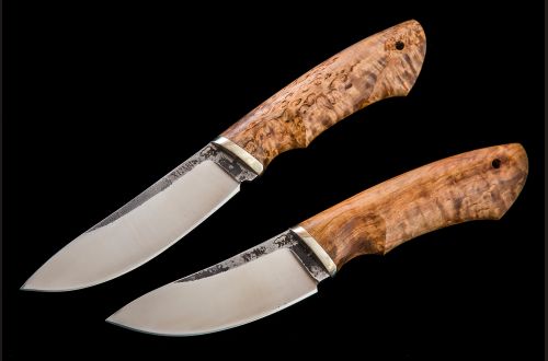 Охотничий комплект Спарки <span>(х12мф, больстер мельхиор, стабилизированная карельская берёза)</span>