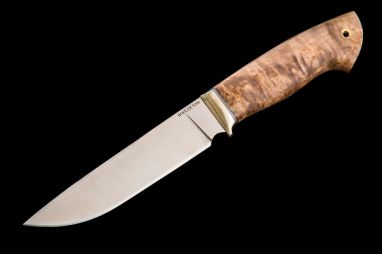 Нож Лиса <span><span>(S390, стабилизированная карельская берёза, мозаичный пин под темляк)</span></span>