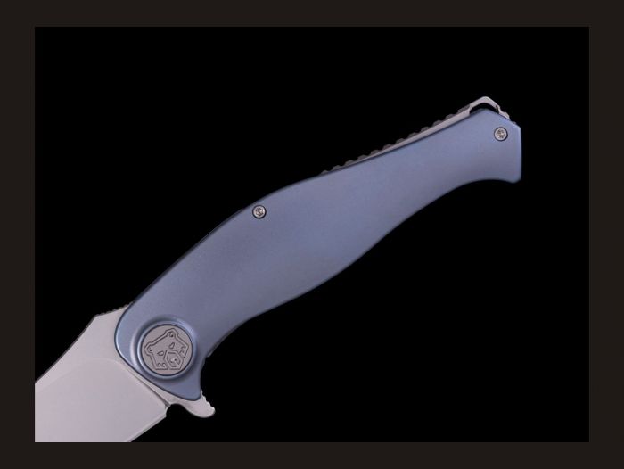 Складной нож "Афалина" (М390, Титан цветной , Замок "Frame-Lock")