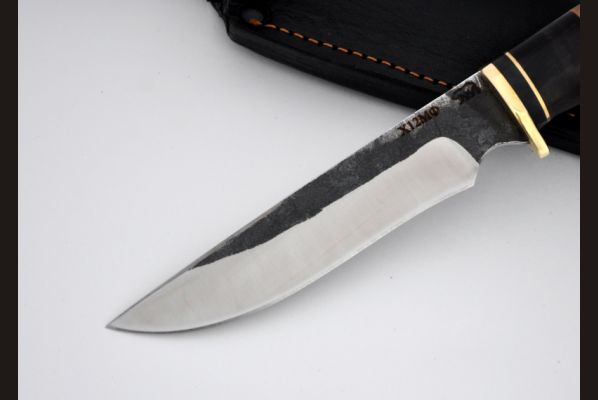 Нож Лис <span>(х12мф, береста, чёрный граб)</span>
