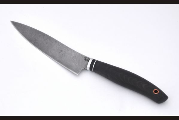 Нож Шеф - повар малый <span>(дамаск, черный граб)</span>