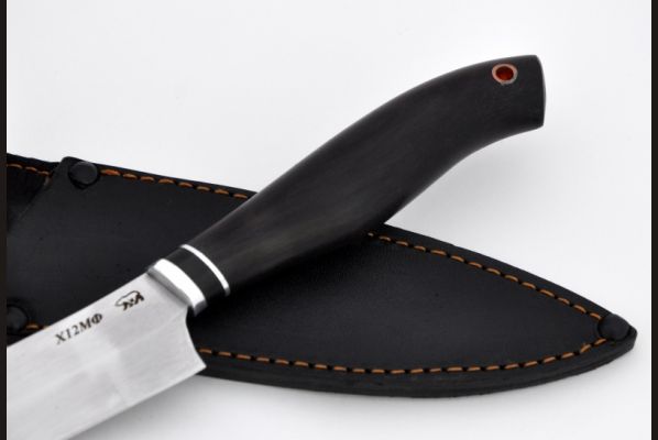 Нож Шеф - повар малый <span>(х12мф, чёрный граб)</span>