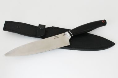 Нож Шеф - повар средний <span><span>(95Х18, чёрный граб)</span></span>