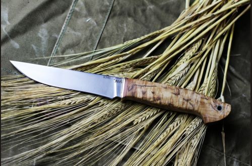 Нож Барс <span>(к340, стабилизированная карельская береза, спуски от обуха)</span>