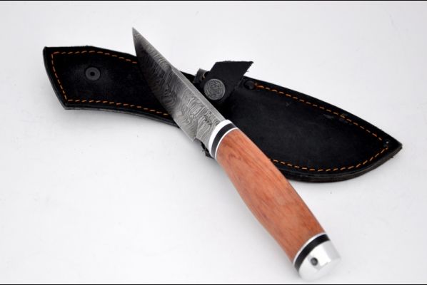 Нож Медведь <span>(дамаск, чёрный граб, дюраль)</span>