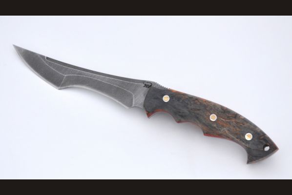 Тактический нож Пират <span>(дамаск 1200 слоев, стабилизированная карельская береза, цельнометаллический)</span>