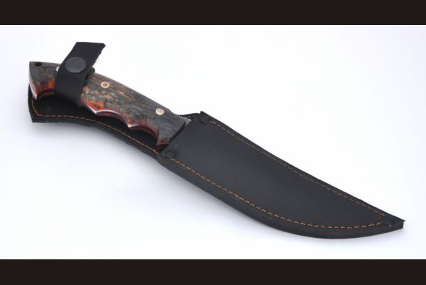 Тактический нож Пират <span>(дамаск 1200 слоев, стабилизированная карельская береза, цельнометаллический)</span>