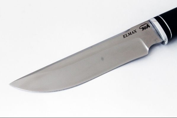 Нож Походный <span>(elmax, чёрный граб, дюраль, деревянные ножны)</span>