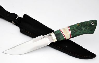 Нож Клык <span><span>(elmax, стабилизированная карельская берёза, рог лося)</span></span>