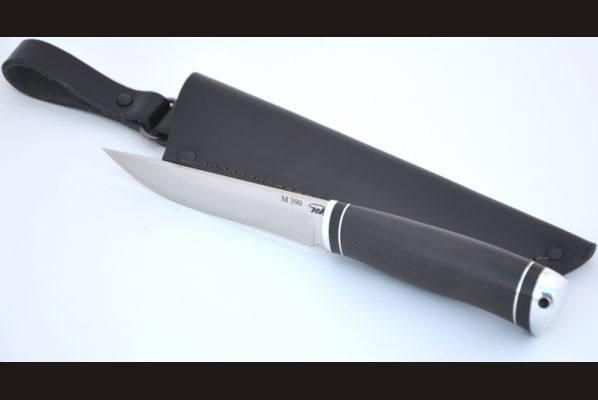 Нож Барс <span>(M390, чёрный граб, дюраль)</span>