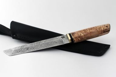 Нож Танто <span><span>(дамаск, карельская берёза)</span></span>