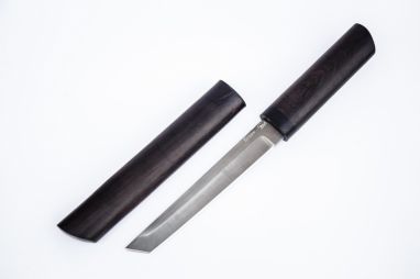 Нож Танто <span><span>(булат, черный граб, деревянные ножны)</span></span>