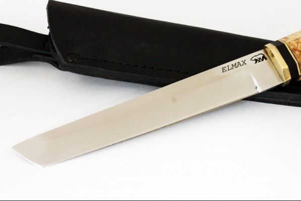 Нож Танто <span>(elmax, карельская берёза)</span>