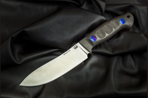 Нож Сибирь <span>(S390, карбон, цельнометаллический, титановые винты)</span>