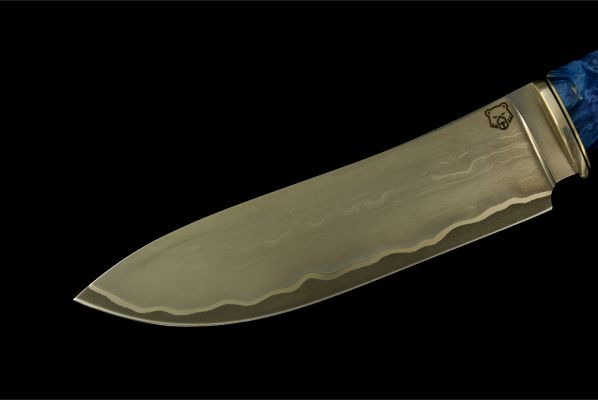 Нож Сибирь <span>(Авторский ламинат GD13, стабилизированная карельская берёза, мозаичный пин под темляк)</span>