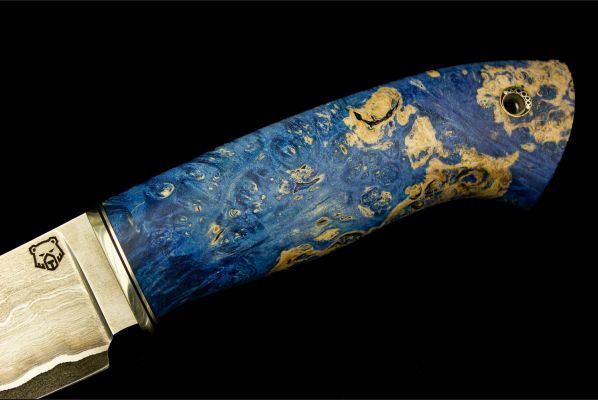 Нож Сибирь <span>(Авторский ламинат GD13, стабилизированная карельская берёза, мозаичный пин под темляк)</span>