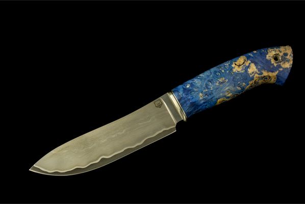 Нож Сибирь <span>(Авторский ламинат GD13, стабилизированная карельская берёза, мозаичный пин под темляк)</span>