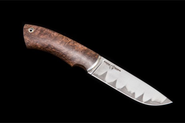 Нож Боровик-premium <span>(Авторский ламинат GD13, стабилизированная карельская берёза, мозаичный пин под темляк)</span>