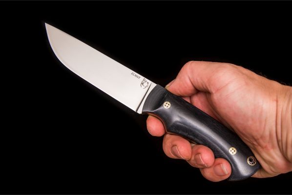 Нож Боровик-premium <span>(Elmax, микарта, мозаичные пины, цельнометаллический)</span>