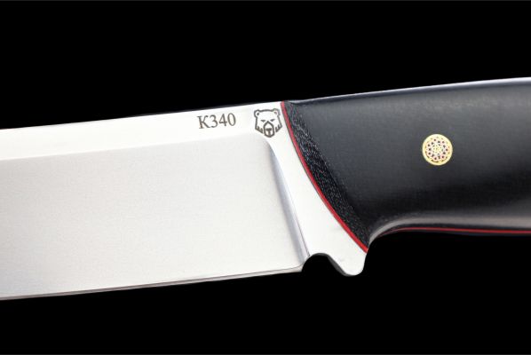 Нож Русский 2 <span>(K340, микарта, мозаичные пины, цельнометаллический)</span> 
