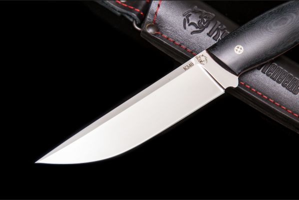 Нож Русский 2 <span>(K340, микарта, мозаичные пины, цельнометаллический)</span> 