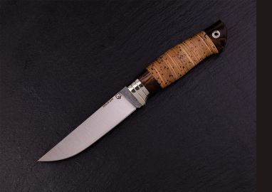 Нож Барс <span><span>(М390, береста, стабилизированная карельская берёза, мозаичный пин под темляк)</span></span>