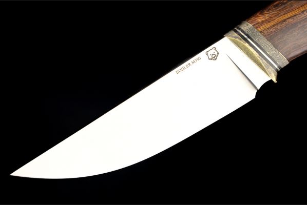 Нож Русский <span>(М390, Айронвуд,Латунь, Мозаичный пин под темляк)</span>