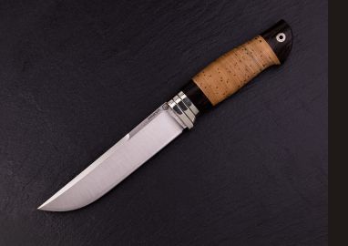 Нож Таёжный 2 <span><span>(М390, береста, стабилизированная карельская берёза, мозаичный пин под темляк)</span></span> 