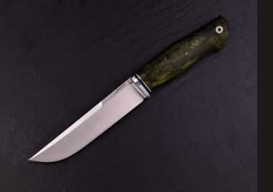 Нож Таёжный <span><span>(М390, стабилизированная карельская берёза, мозаичный пин под темляк, формованные ножны)</span></span>