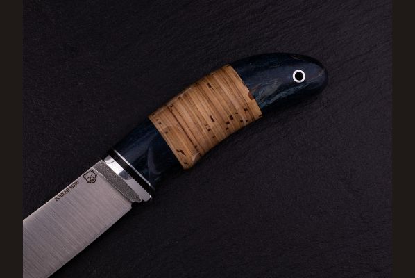 Нож Кабанчик <span>(М390, береста, стабилизированная карельская берёза, формованные ножны)</span>