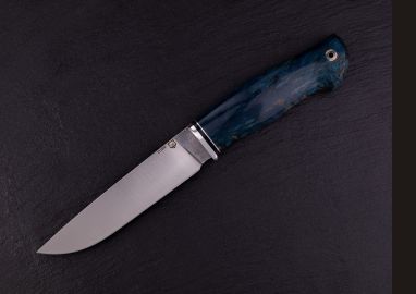 Нож Лиса <span><span>(Х12МФ, стабилизированная карельская берёза, мозаичный пин под темляк)</span></span>