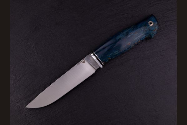 Нож Лиса <span>(Х12МФ, стабилизированная карельская берёза, мозаичный пин под темляк)</span>