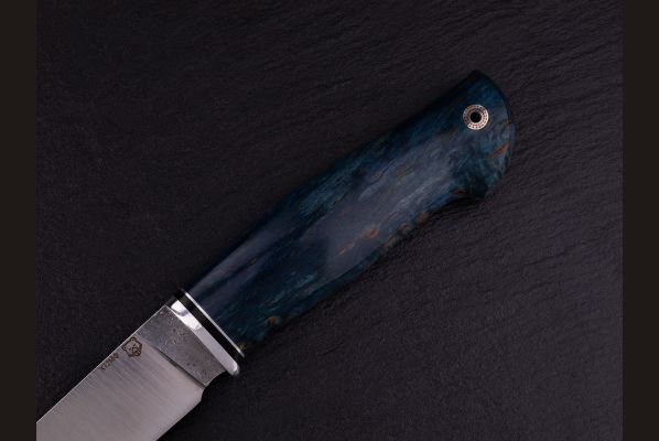 Нож Лиса <span>(Х12МФ, стабилизированная карельская берёза, мозаичный пин под темляк)</span>