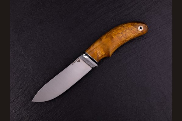 Нож Кабанчик <span>(Х12МФ, стабилизированная карельская берёза, мозаичный пин под темляк)</span>
