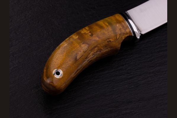 Нож Кабанчик <span>(Х12МФ, стабилизированная карельская берёза, мозаичный пин под темляк)</span>