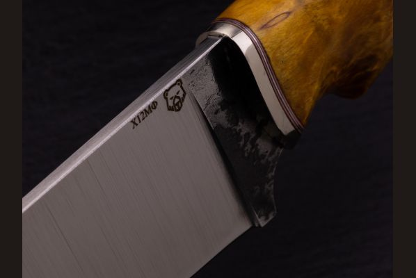 Нож Медведь-premium <span>(Х12МФ, стабилизированная карельская берёза, мозаичный пин под темляк