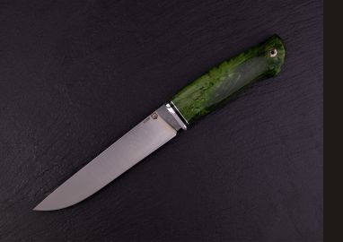 Нож Охотник 2 <span><span>(Х12МФ, стабилизированная карельская берёза, мозаичный пин под темляк)</span></span>
