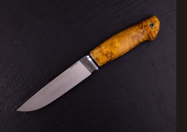 Нож Лиса <span><span>(М390, стабилизированная карельская берёза, мозаичный пин под темляк)</span></span>