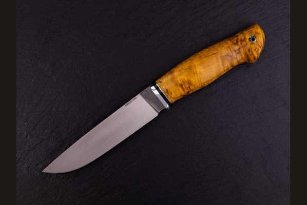 Нож Лиса <span>(М390, стабилизированная карельская берёза, мозаичный пин под темляк)</span>