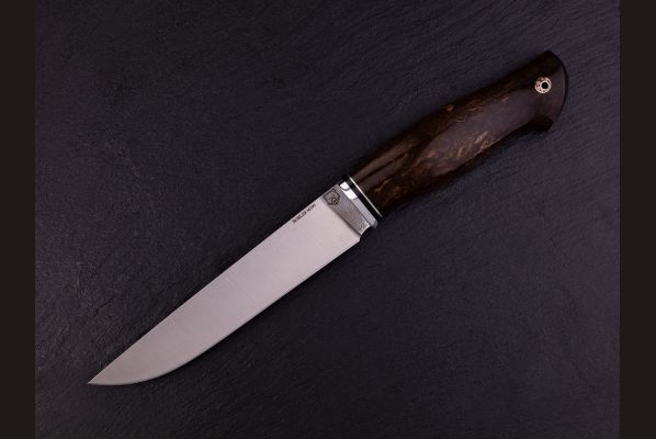Нож Охотник 2 <span>(М390, стабилизированная карельская берёза, мозаичный пин под темляк)</span>