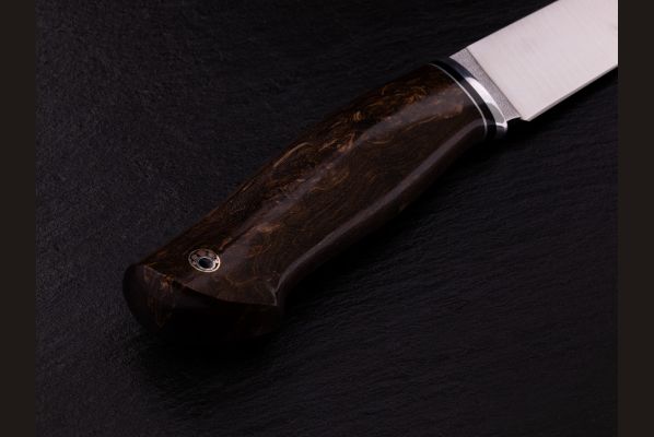 Нож Охотник 2 <span>(М390, стабилизированная карельская берёза, мозаичный пин под темляк)</span>