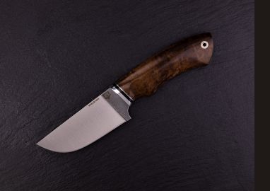 Нож Медведь - premium <span><span>(М390, стабилизированная карельская берёза, мозаичный пин под темляк)</span></span>