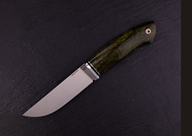 Нож Хантер <span><span>(М390, стабилизированная карельская берёза, мозаичный пин под темляк)</span></span>