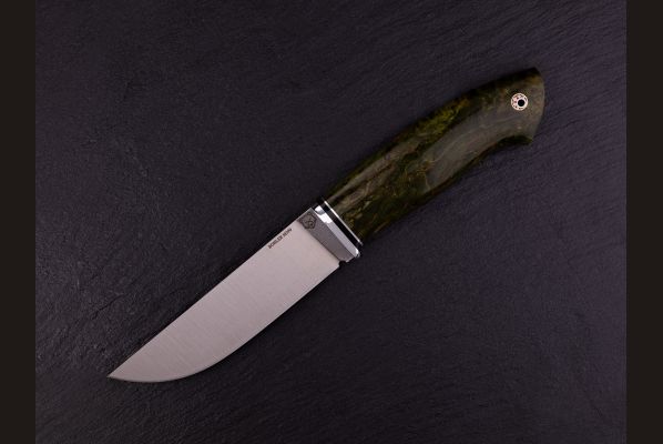 Нож Хантер <span>(М390, стабилизированная карельская берёза, мозаичный пин под темляк)</span>