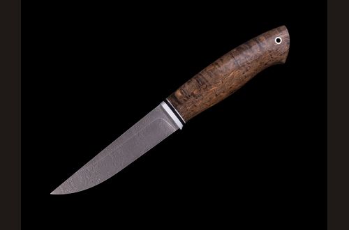 Нож Барс 2 <span>(дамаск, стабилизированная карельская береза коричневая)</span>